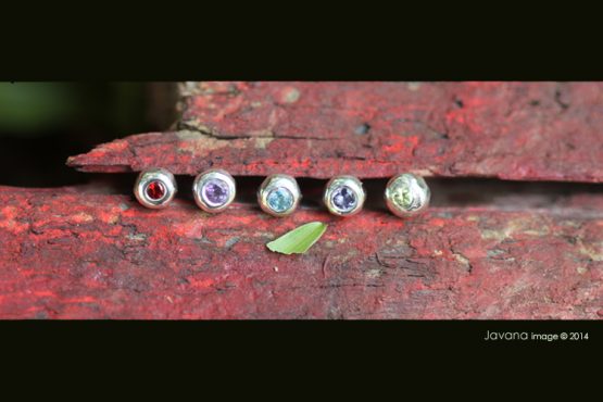 mini gem hammered studs