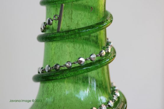 hammered bead chain necklace