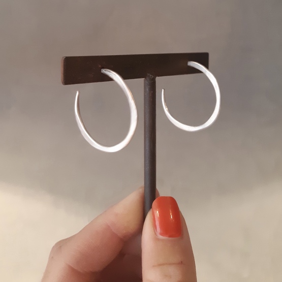 beaten hoop earrings