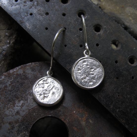 iceberg framed coin earrings