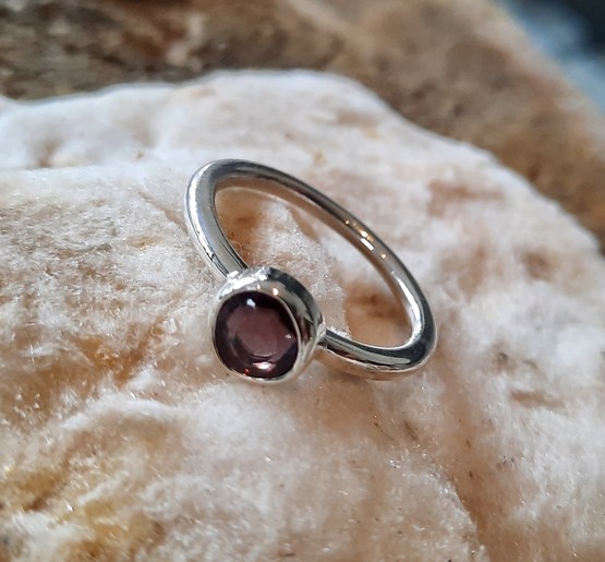 pink rose cut sapphire ring